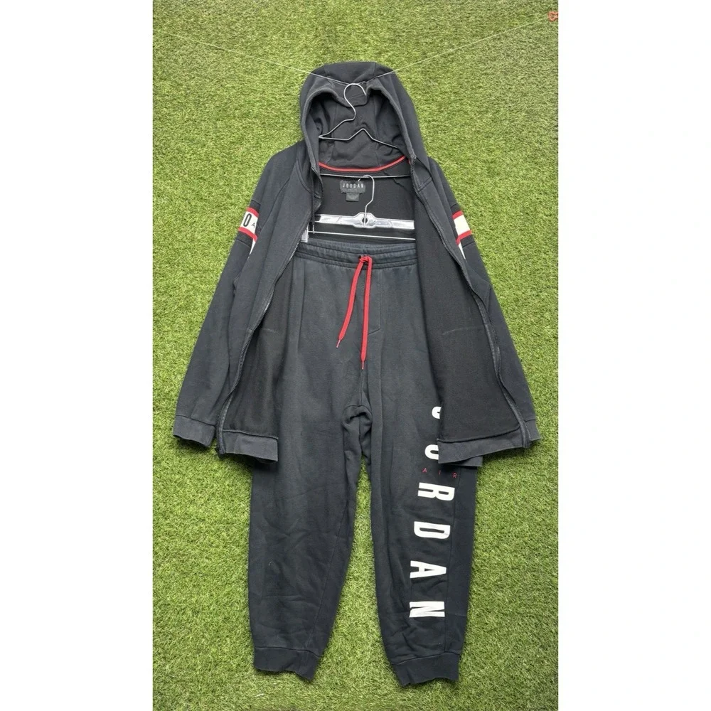 Air Jordan Jumpman Sweatsuit Mens XL Black Sweatshirt & Sweatpants y2k Sports